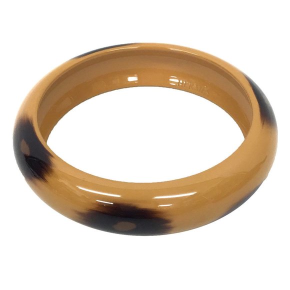 HERMES Leopard Bangle Ferrand PM Bracelet Size S Made in Vietnam Camel Beige Lac - Picture 1 of 3